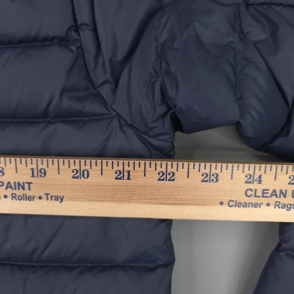 The North Face Jacket Mens Small Blue Hooded Down Puffer Zip Pockets NF0A2TVW